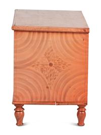 A Late Federal Grain Painted Poplar Blanket Chest
