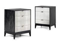 Pair of Bungalow 5 Borneo Three-Drawer Black Side Tables