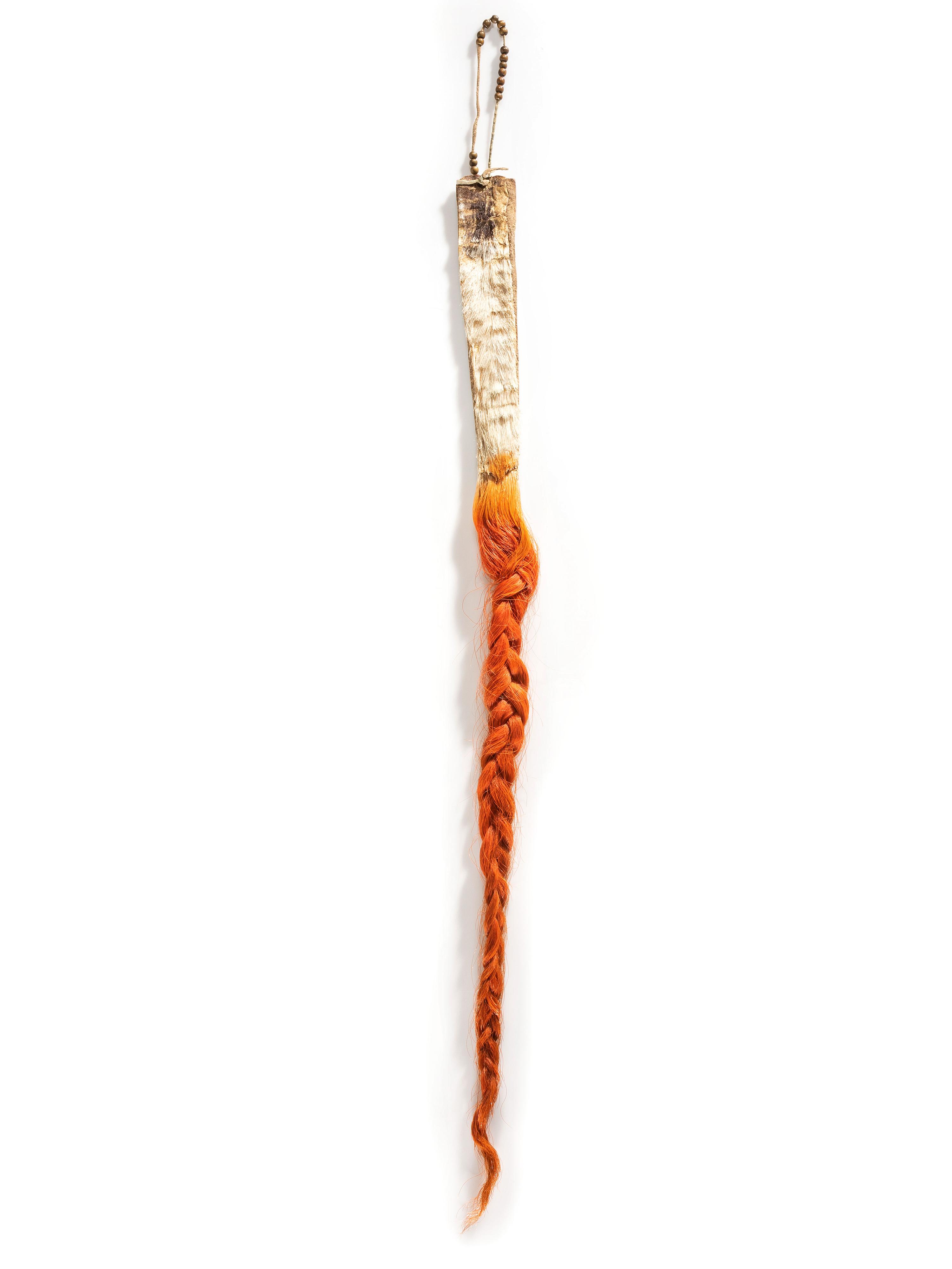 Sioux Beaded Hide Hair Ornament
