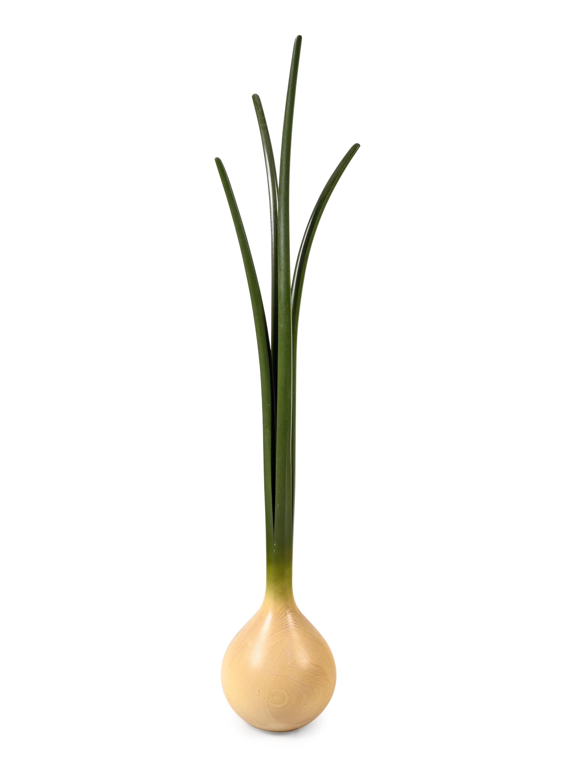 An American Painted Oak Scallion Coat Rack