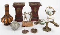 A Collection of Decorative Table Articles Width of first 9 1/4 inches. — 20TH CENTURY