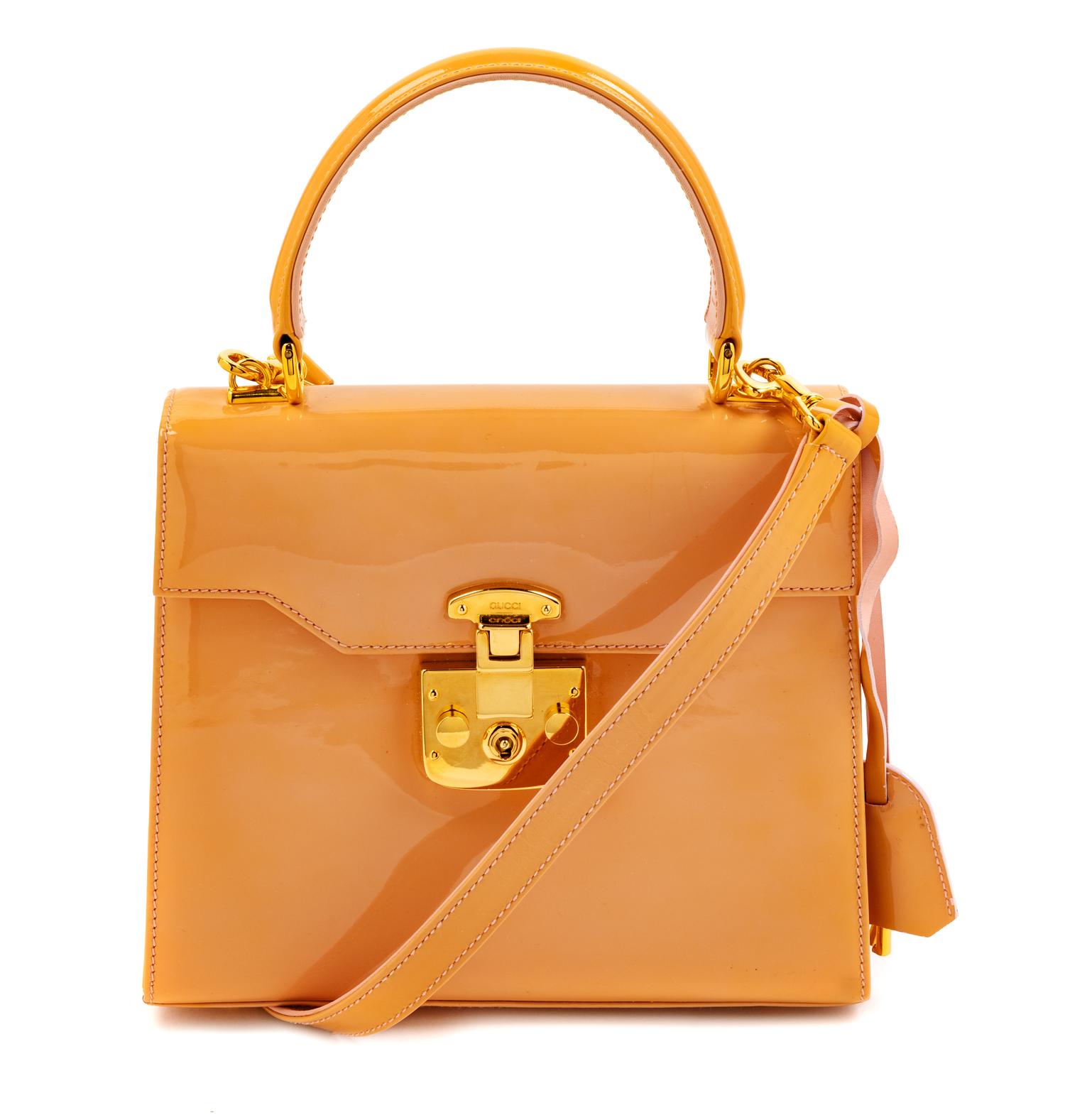 Gucci Blush Patent Leather Handbag, 1990-2000s