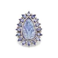 TANZANITE AND DIAMOND RING