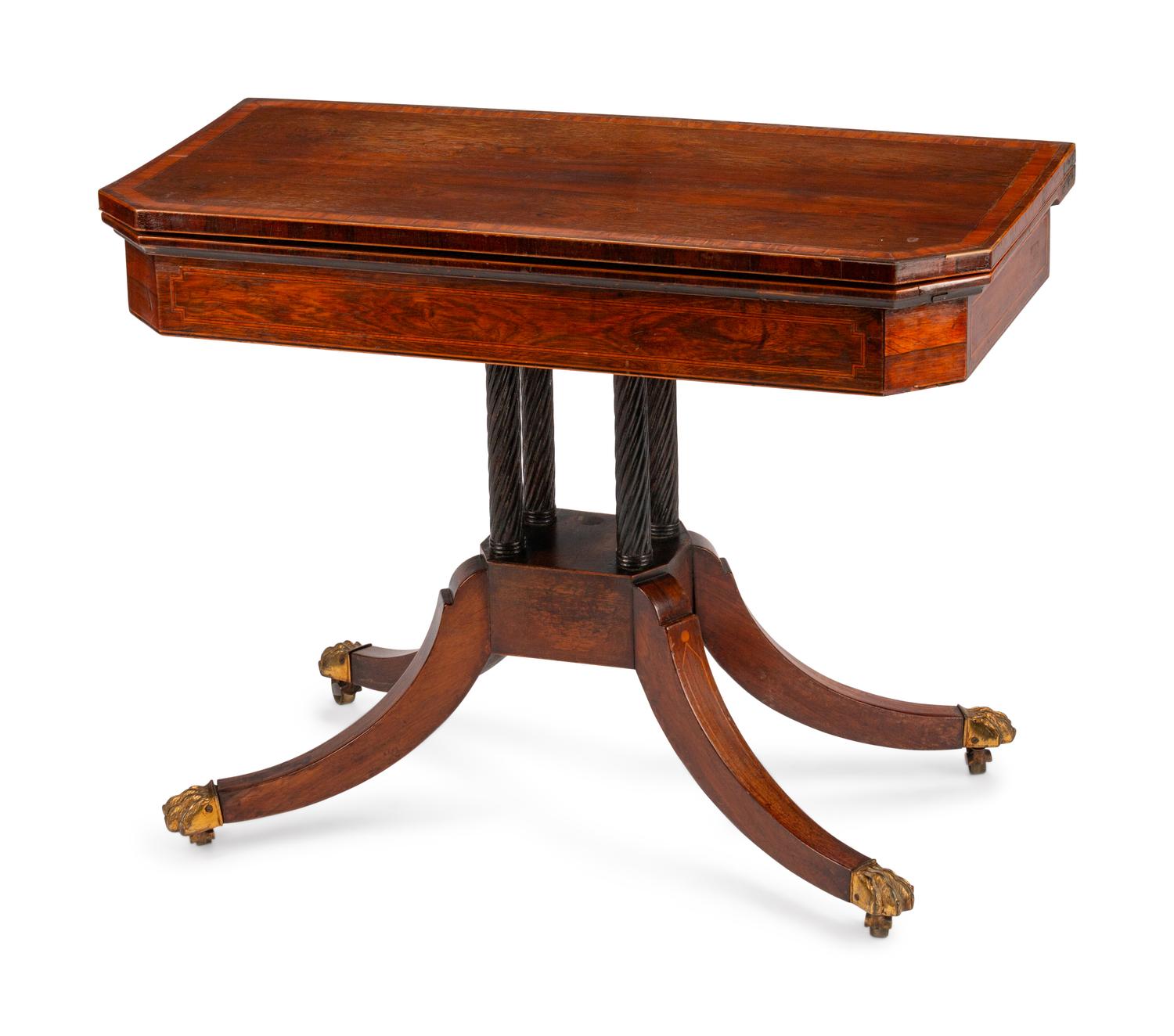 A Regency Inlaid Mahogany Card Table — EARLY 19TH CENTURY