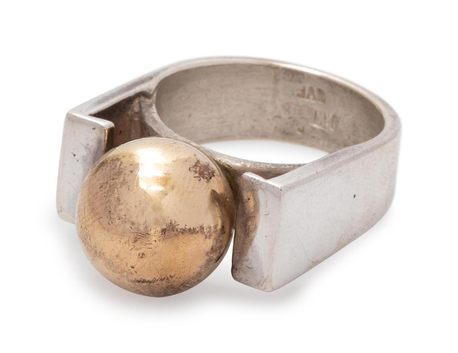 A Modernist Sterling Silver Ring, JAD,