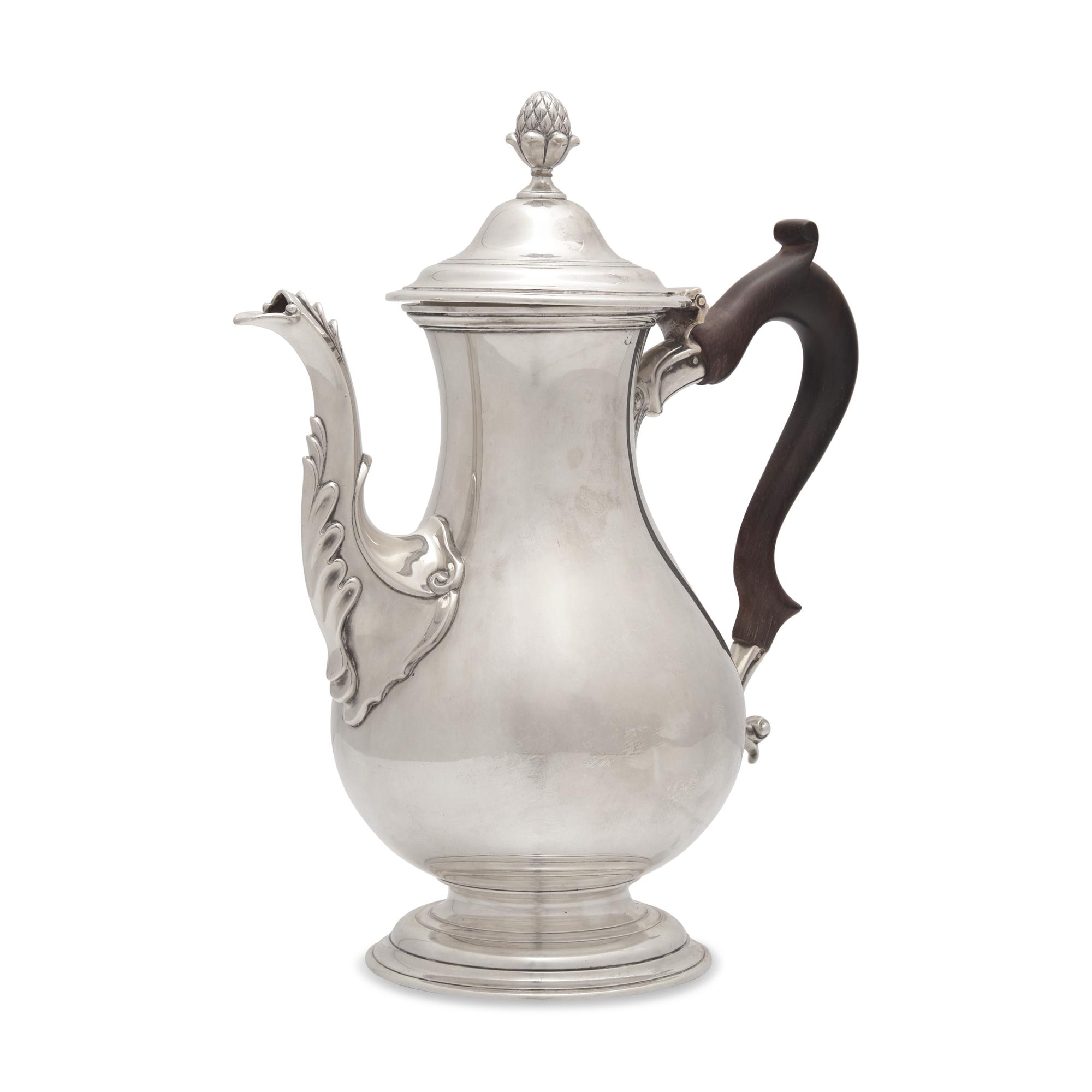 A Sterling Silver Coffeepot in the George III Taste