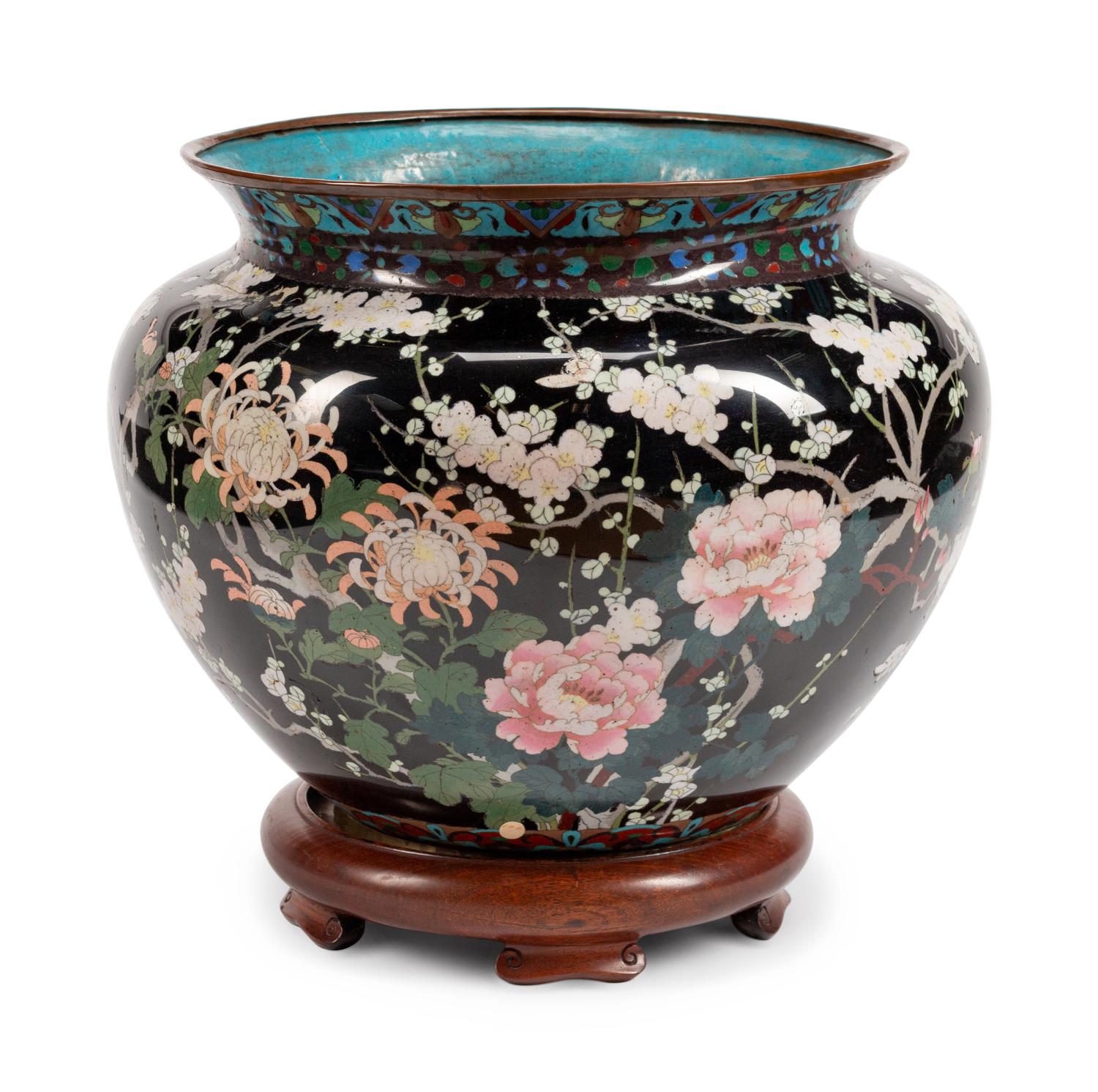 A Japanese Cloisonne Jardinière — 19TH CENTURY