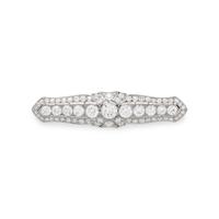J.E. CALDWELL & CO., ANTIQUE PLATINUM AND DIAMOND BAR PIN