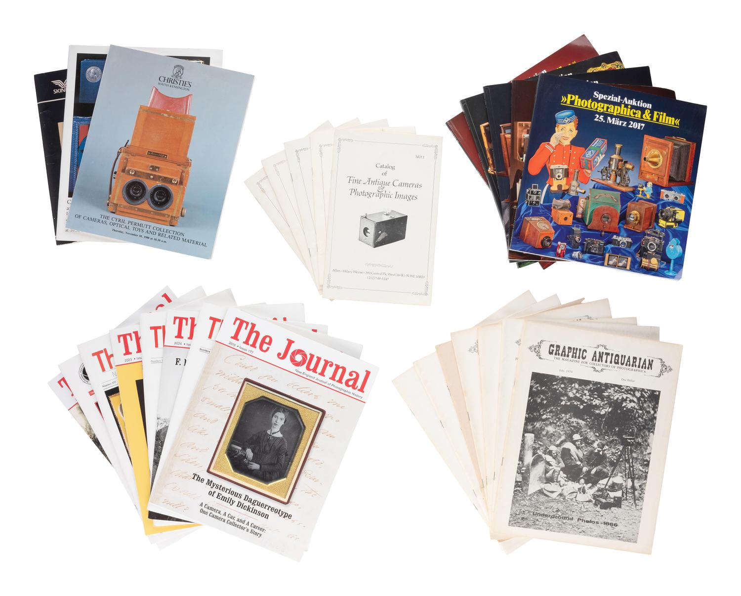 [EARLY PHOTOGRAPHY] Daguerreian Annuals and auction catalogues for historic photographic equipment.