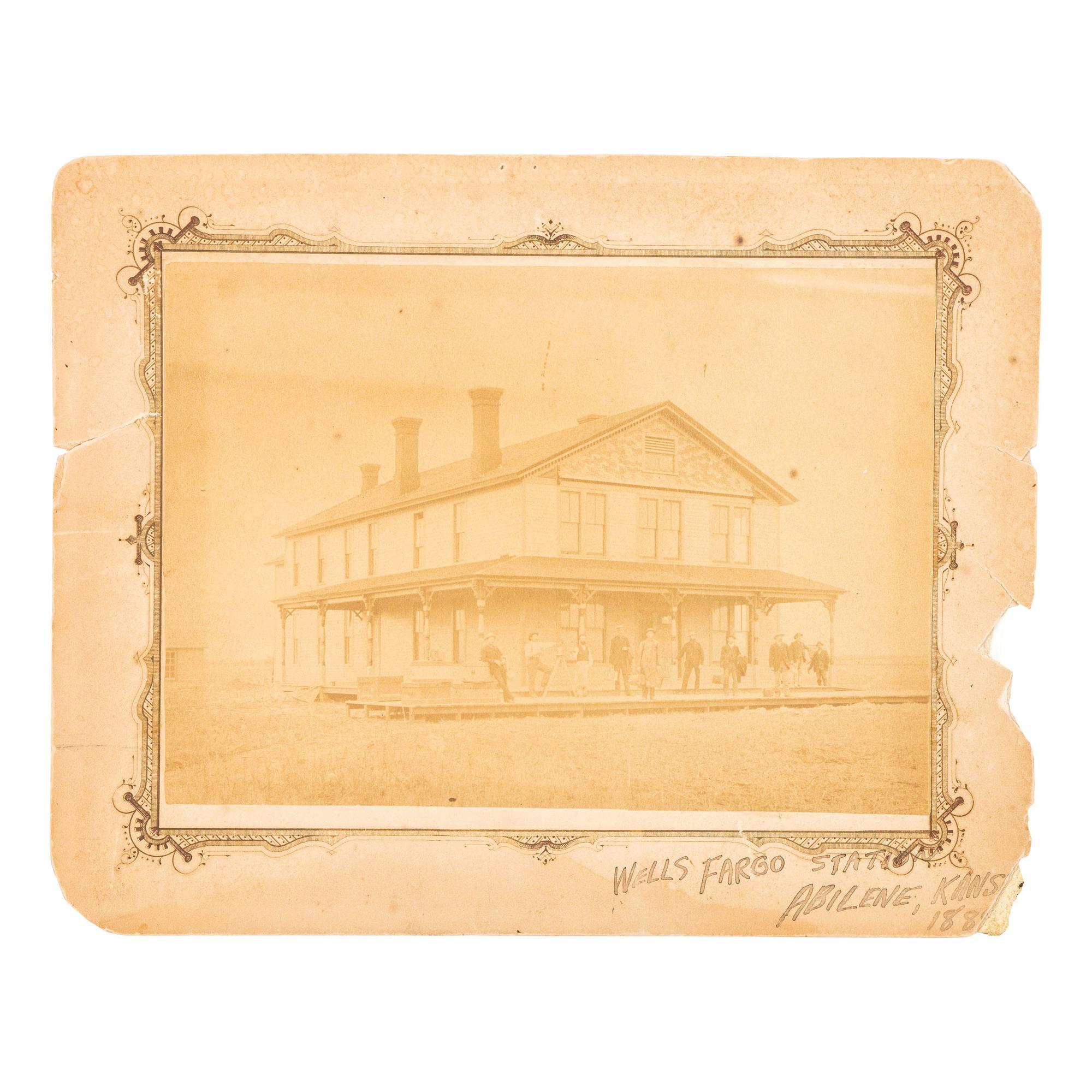 [TRANSPORTATION]. Wells Fargo Station Abilene, Kansas 188[?]. Abilene, KS: N.p., 188?