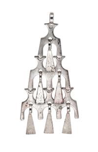 A Mid-Century Modernist Sterling Silver Articulated Pendant, David Andersen, Circa 1960's, 8.00 dwts.