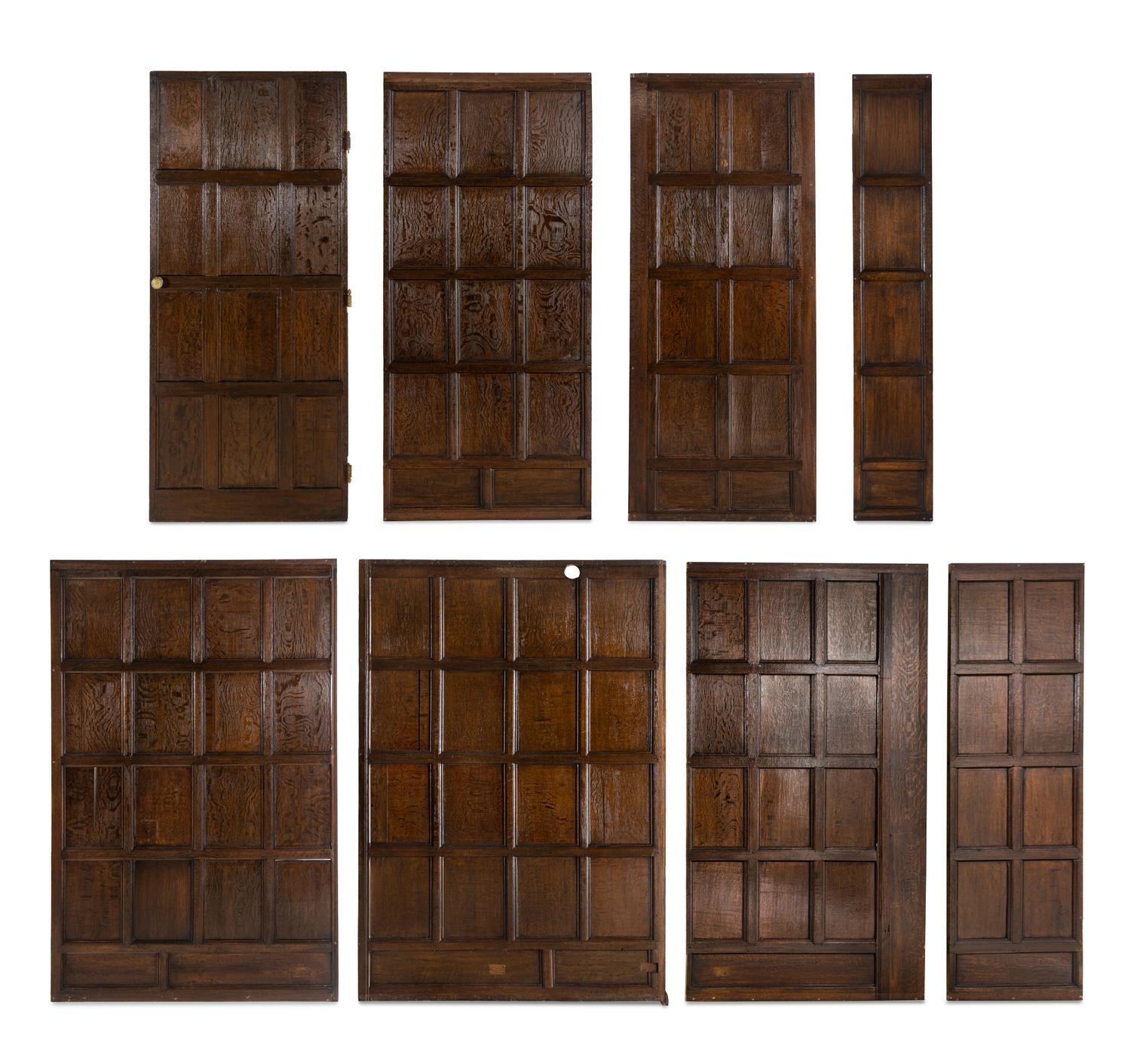 A Group of Elizabethan Oak Room Panels from Whitehall, Shrewsbury