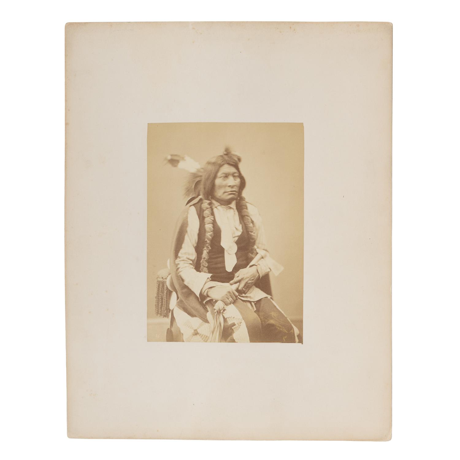 Studio Portrait of Big Mouth, Arapaho, ca 1872