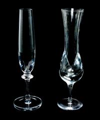 Two Daum Glass Vases Height of taller 12 1/2 inches.