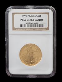 A United States 1991-P Eagle $25 Gold Proof