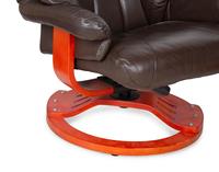 A Pair of Modern Leather Lounge Chairs with Ottomans — 20TH CENTURY