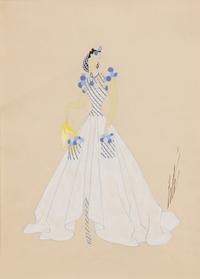 Erte (Romain de Tirtoff), (French, 1892-1990), Robe a la soir