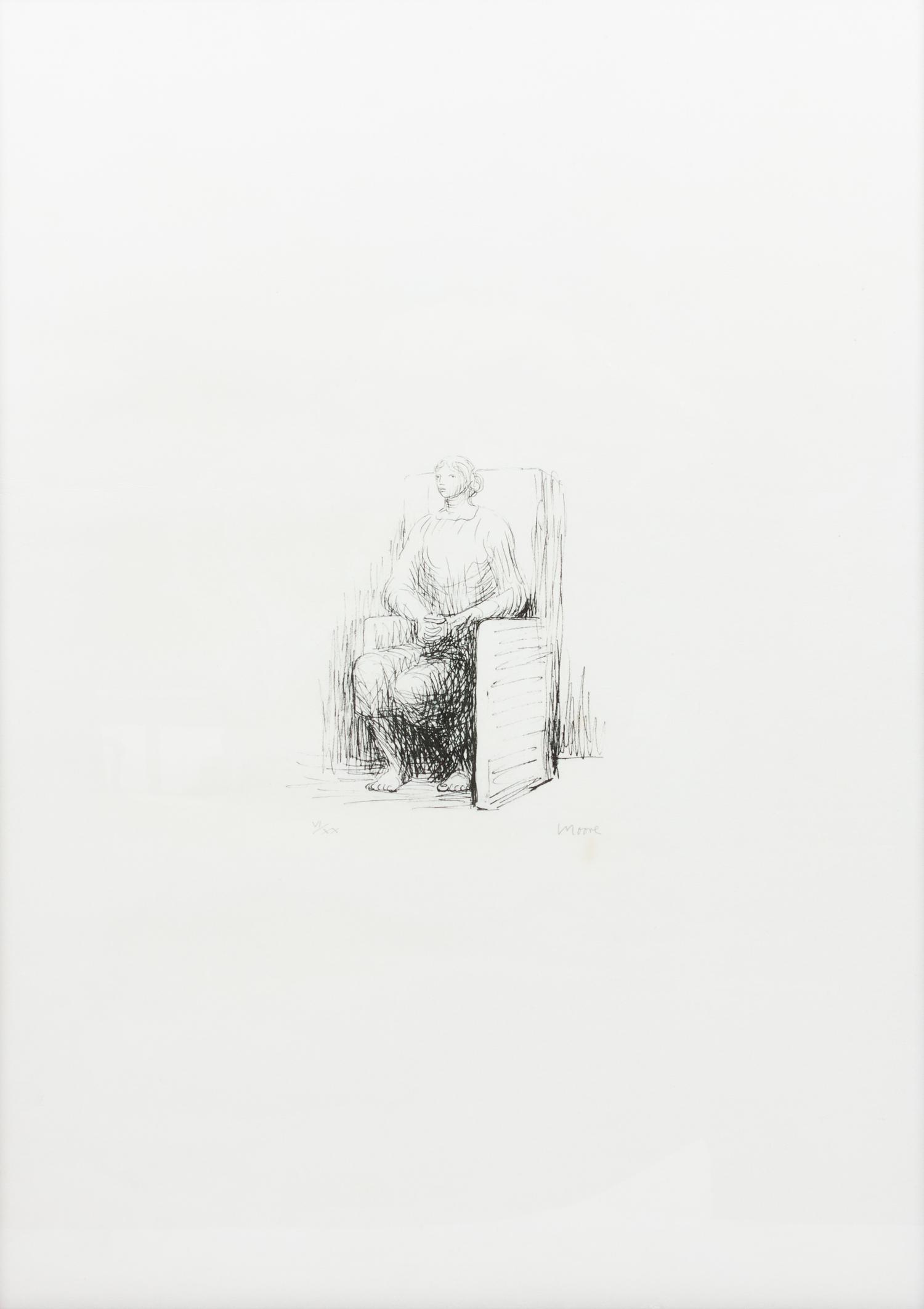 Henry Moore, (British, 1898-1986), Seated Woman in Armchair, 1973