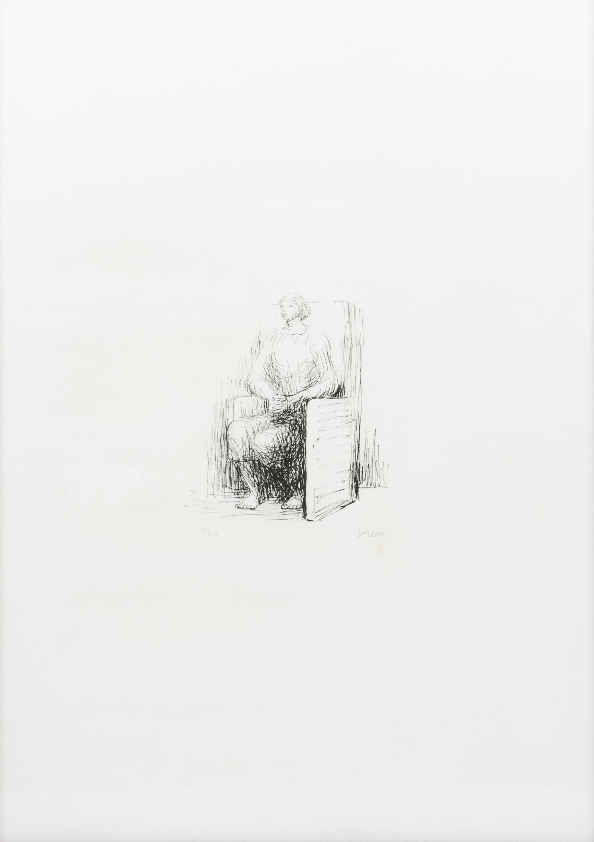 Henry Moore, (British, 1898-1986), Seated Woman in Armchair, 1973