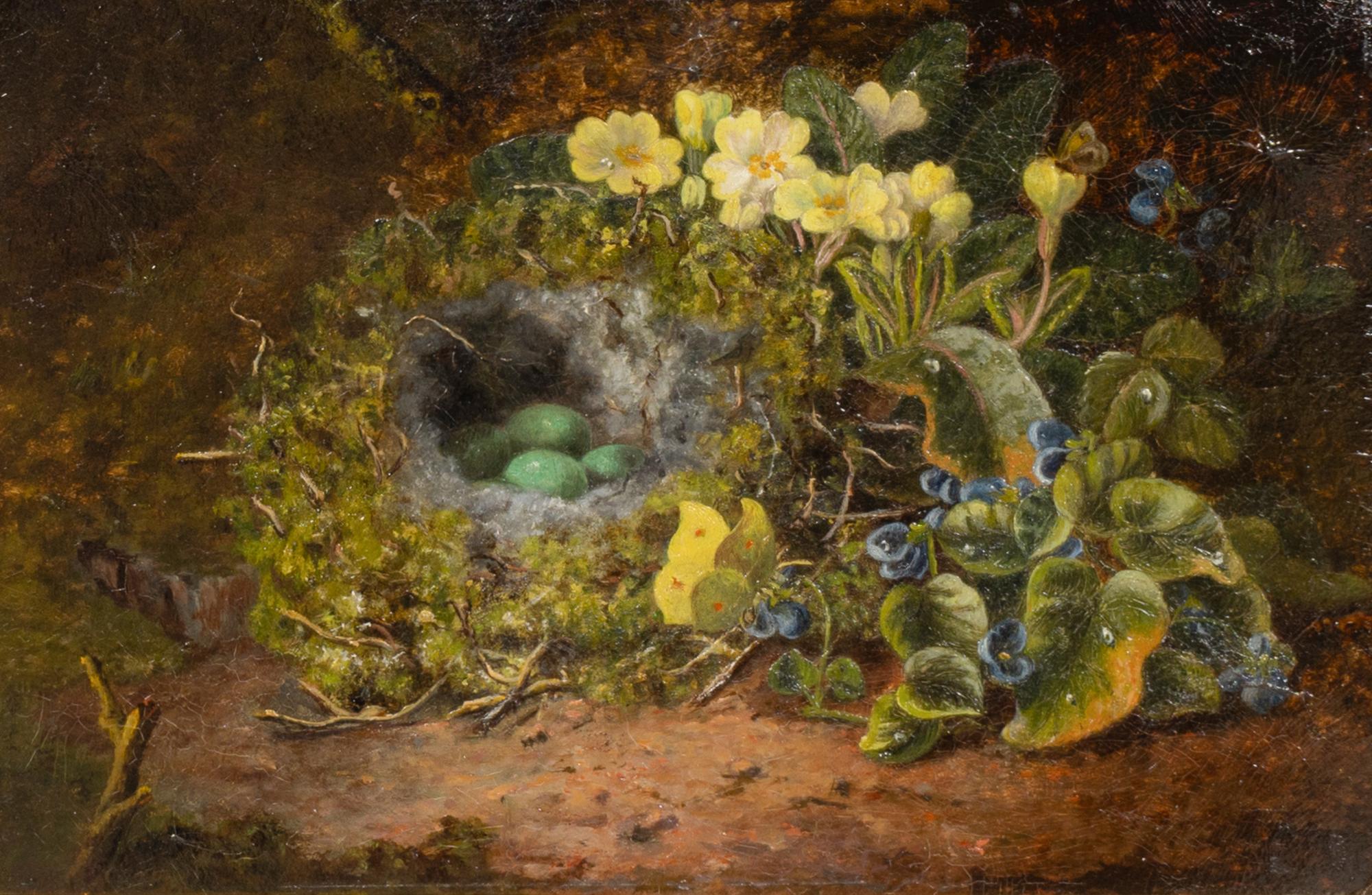 Nests among Wild Flowers (a pair)