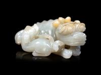 Three Chinese Celadon Jade Carvings