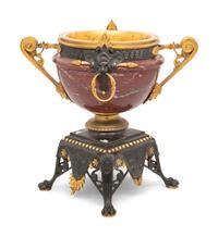 A French Gilt and Patinated Bronze Marble Centerpiece