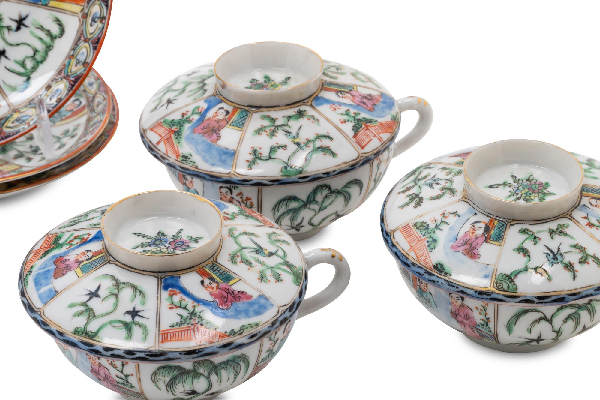 16 Chinese Famille Rose Porcelain Wares
