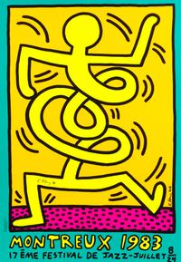 Keith Haring, (American, 1958–1990), Montreux Jazz Festival, 1983 (a group of 3)
