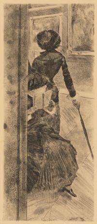 Edgar Degas (French, 1834-1917) — Au Louvre, la peinture, Mary Cassatt