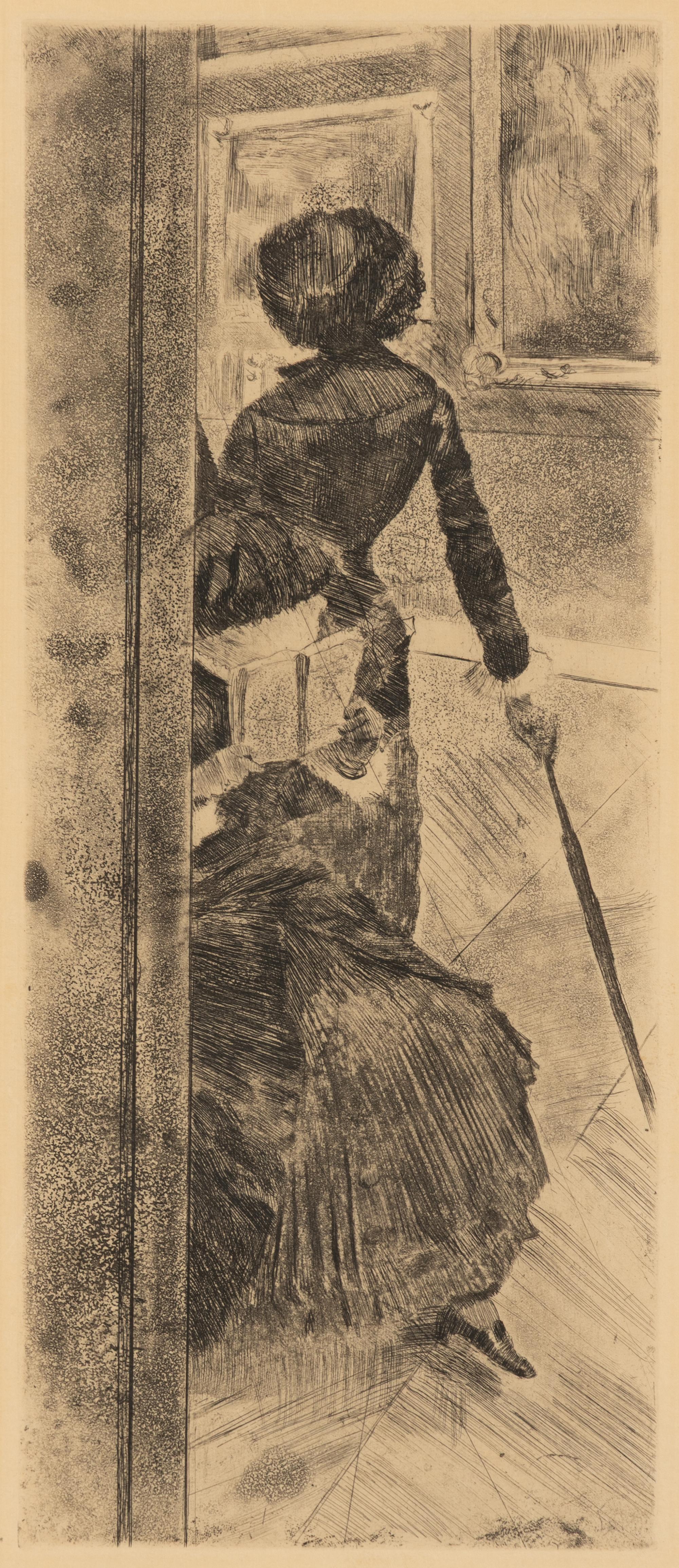 Edgar Degas (French, 1834-1917) — Au Louvre, la peinture, Mary Cassatt