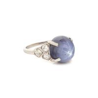 STAR SAPPHIRE AND DIAMOND RING