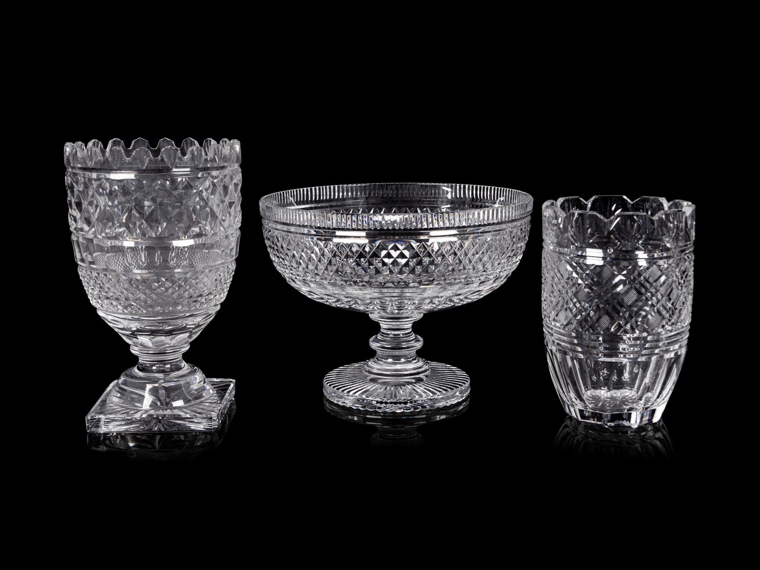 Three Waterford Cut Glass Articles