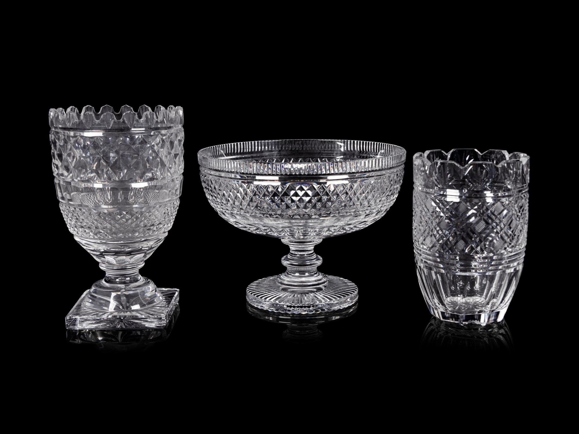 Three Waterford Cut Glass Articles