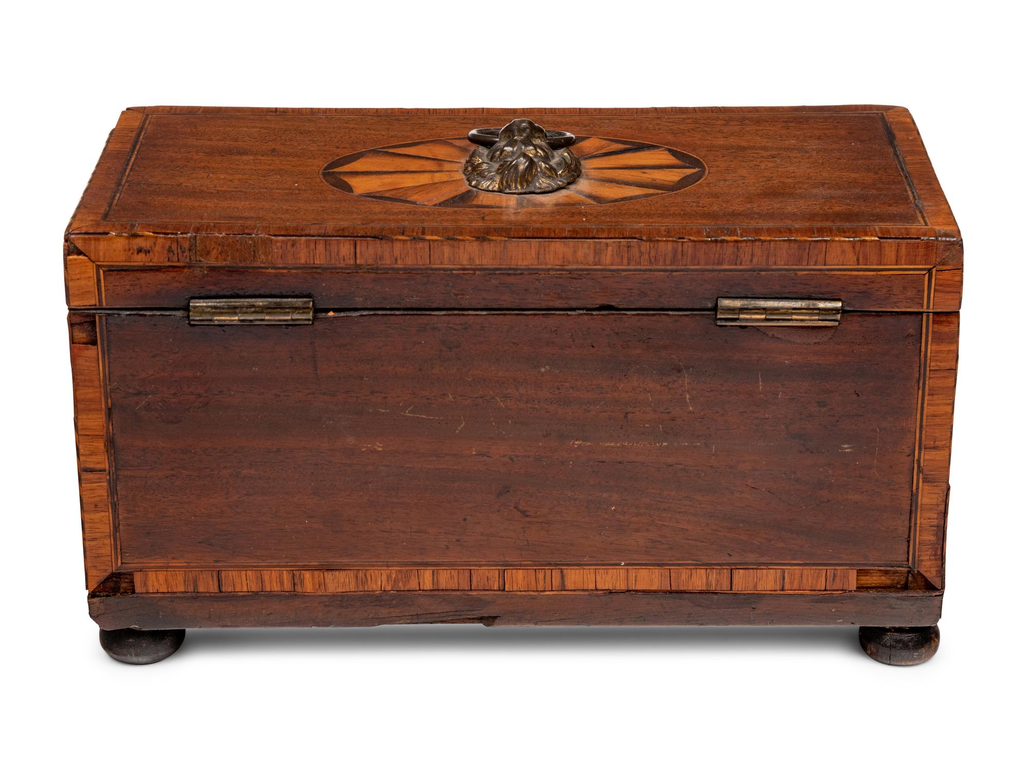 A George III Mahogany Tea Caddy