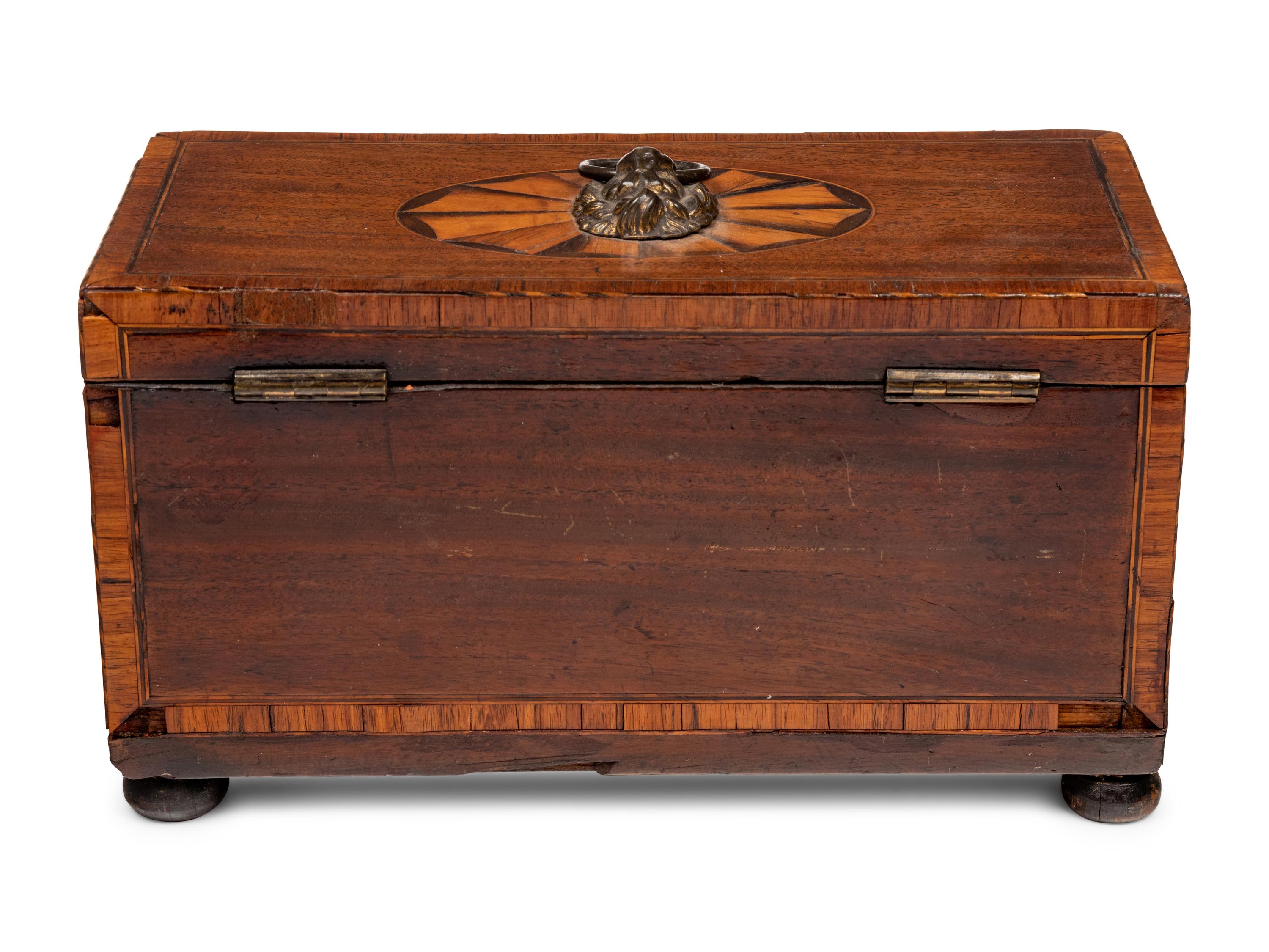 A George III Mahogany Tea Caddy