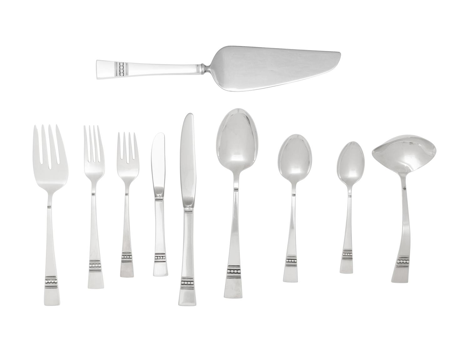 An American Silver Flatware Service