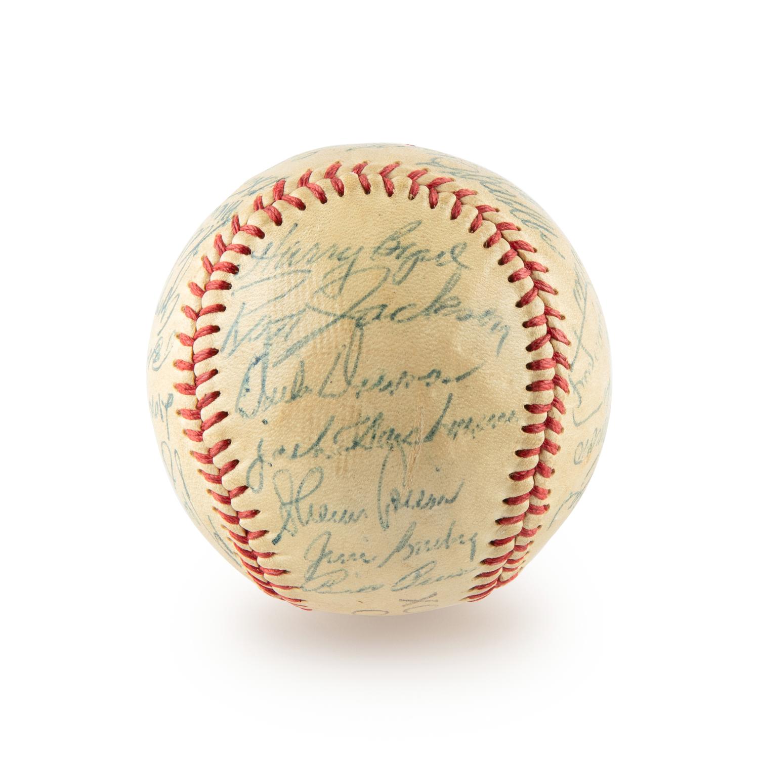 A 1955 Chicago White Sox Team Signed Autograph Baseball Including Nellie Fox (Beckett Authentication Services) - 30 Signatures