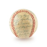 A 1955 Chicago White Sox Team Signed Autograph Baseball Including Nellie Fox (Beckett Authentication Services) - 30 Signatures