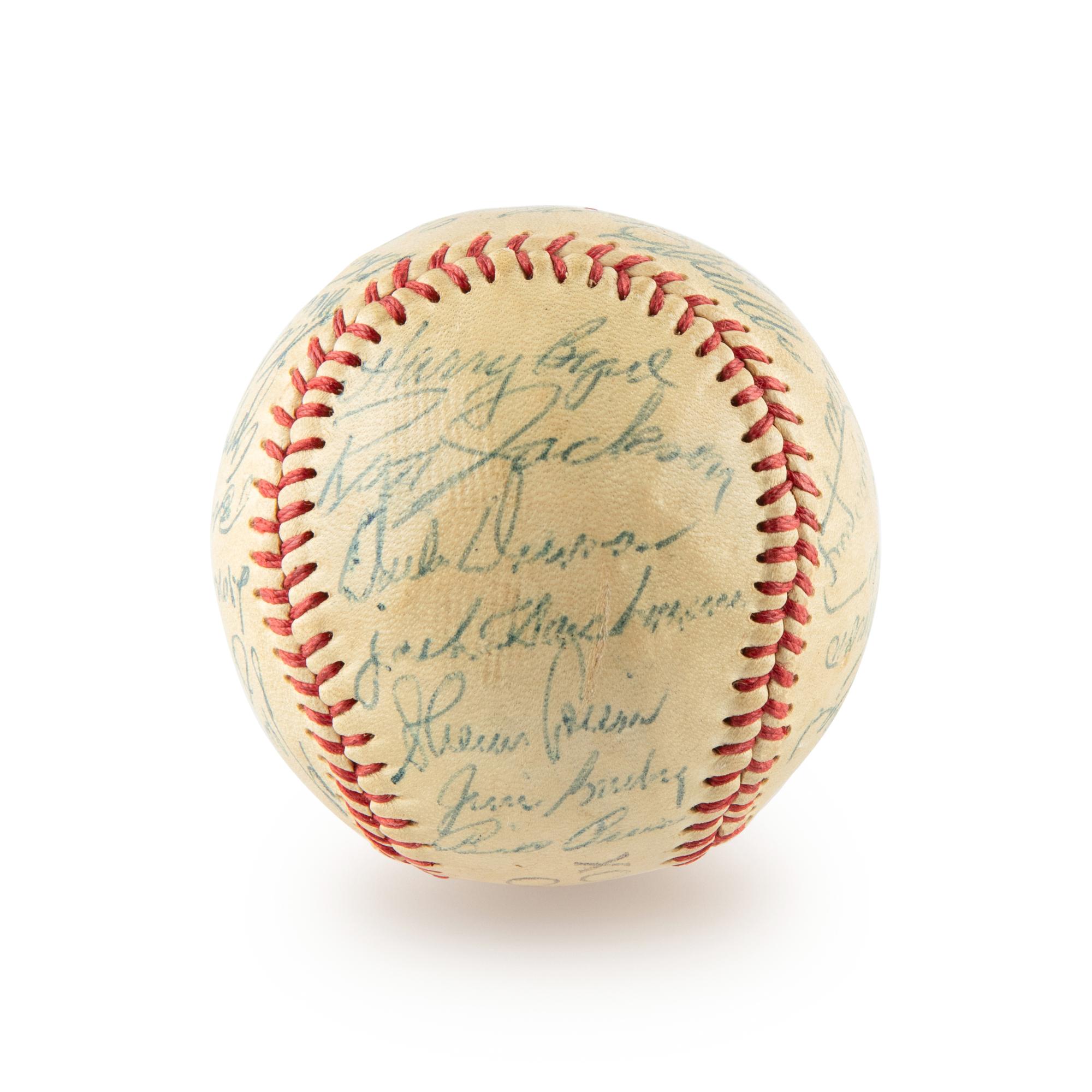 A 1955 Chicago White Sox Team Signed Autograph Baseball Including Nellie Fox (Beckett Authentication Services) - 30 Signatures