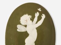 A Pair of Wedgwood Frederick Alfred Rhead Pâte-Sur-Pâte Plaques, UK, late 19th century