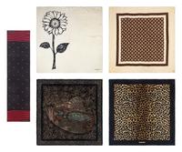 Five Designer Silk Scarves