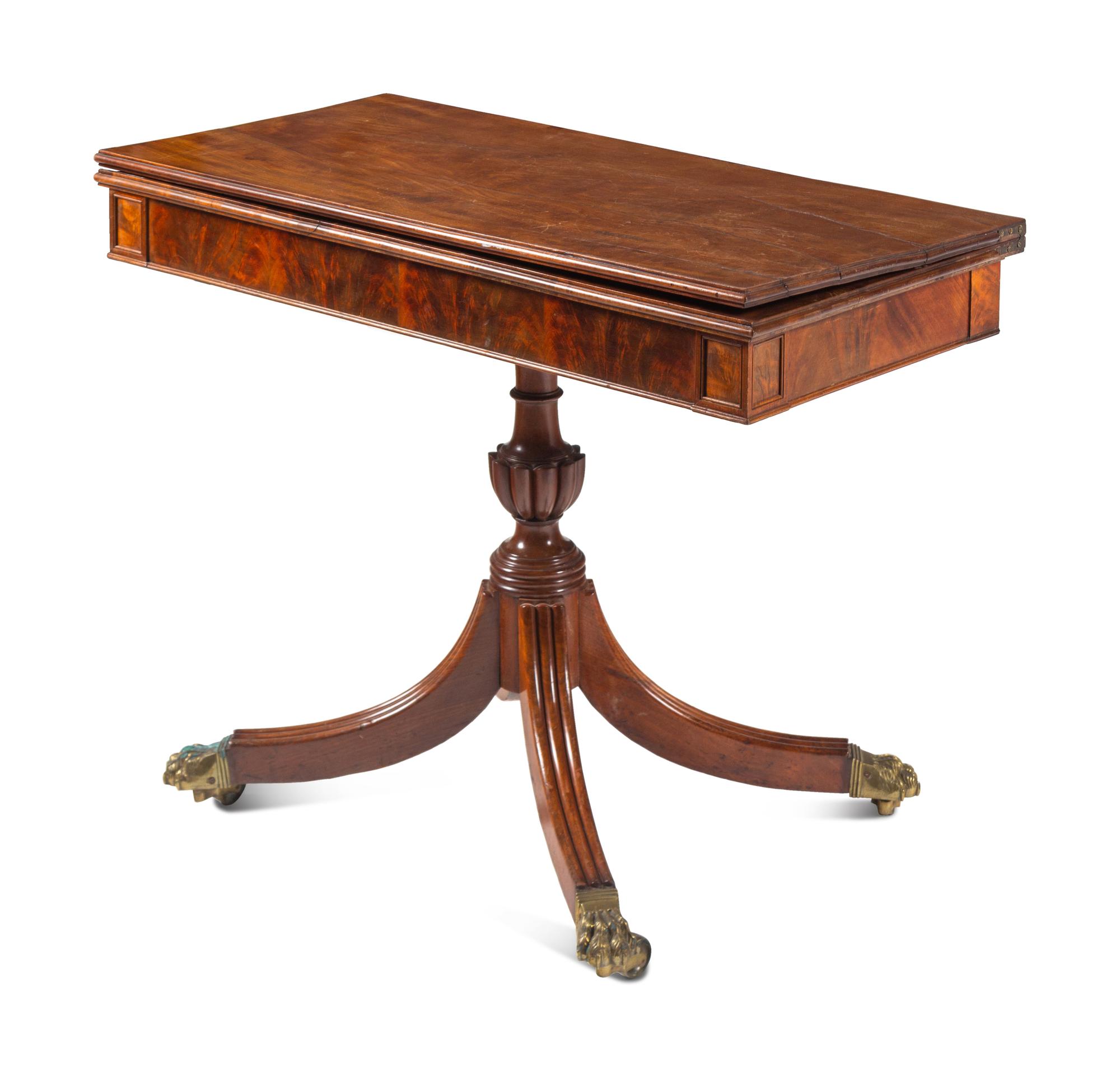 A Late George III Mahogany Game Table