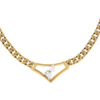 YELLOW GOLD AND DIAMOND NECKLACE