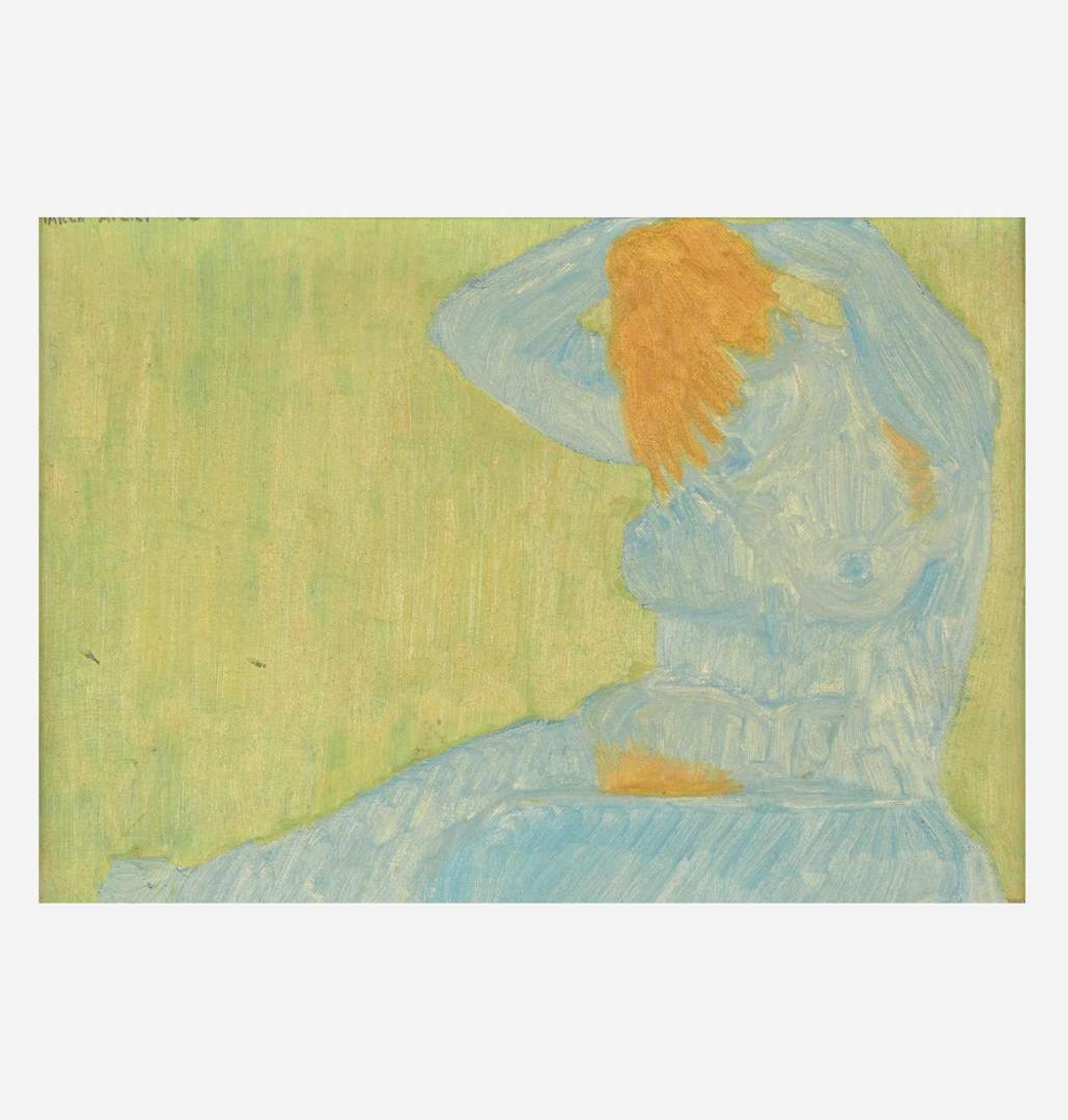 March Avery (American, b.1932) Nude with Raised Arms