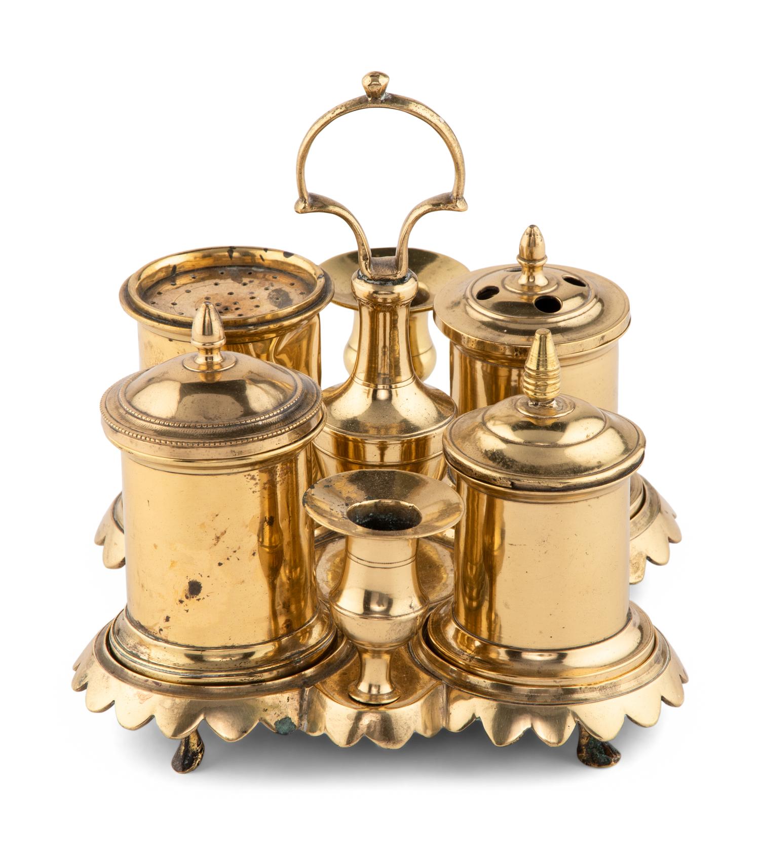 An English Brass Standish