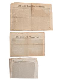 [WESTERN AMERICANA - NEWSPAPERS]. A group of mid-19th century newspapers featuring reporting on Texas, the West, Nevada mining, and Native Americans, comprising: