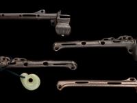 10 Japanese Reticulated Bronze Portable Writing Sets, Yatate