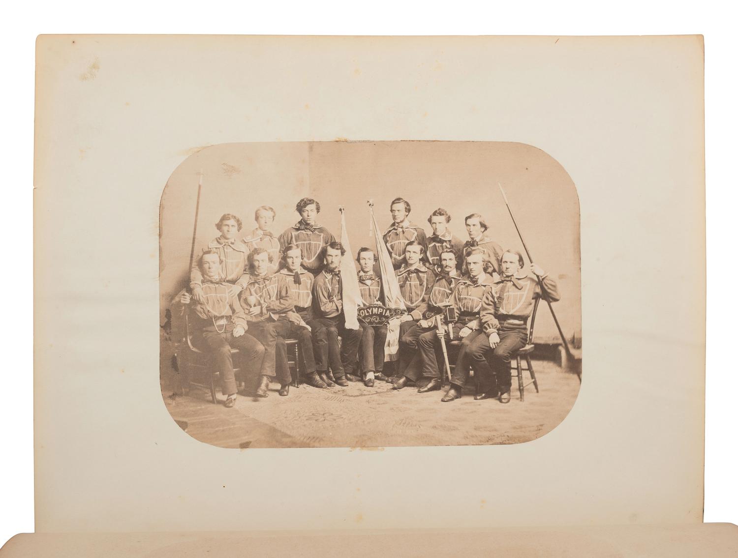 [EARLY PHOTOGRAPHY]. Trio of Yale albums, dated 1856, 1860, & 1868, ft. individual and group portraits, scenes around campus, and inscriptions from classmates incl. many soldiers.