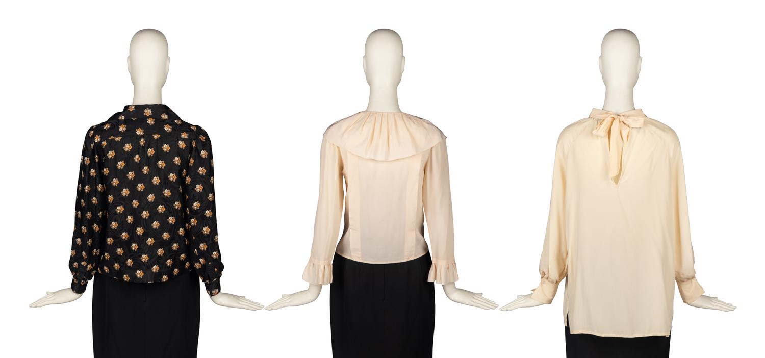 Three Blouses by Saint Laurent and Chloé, 1970-80s