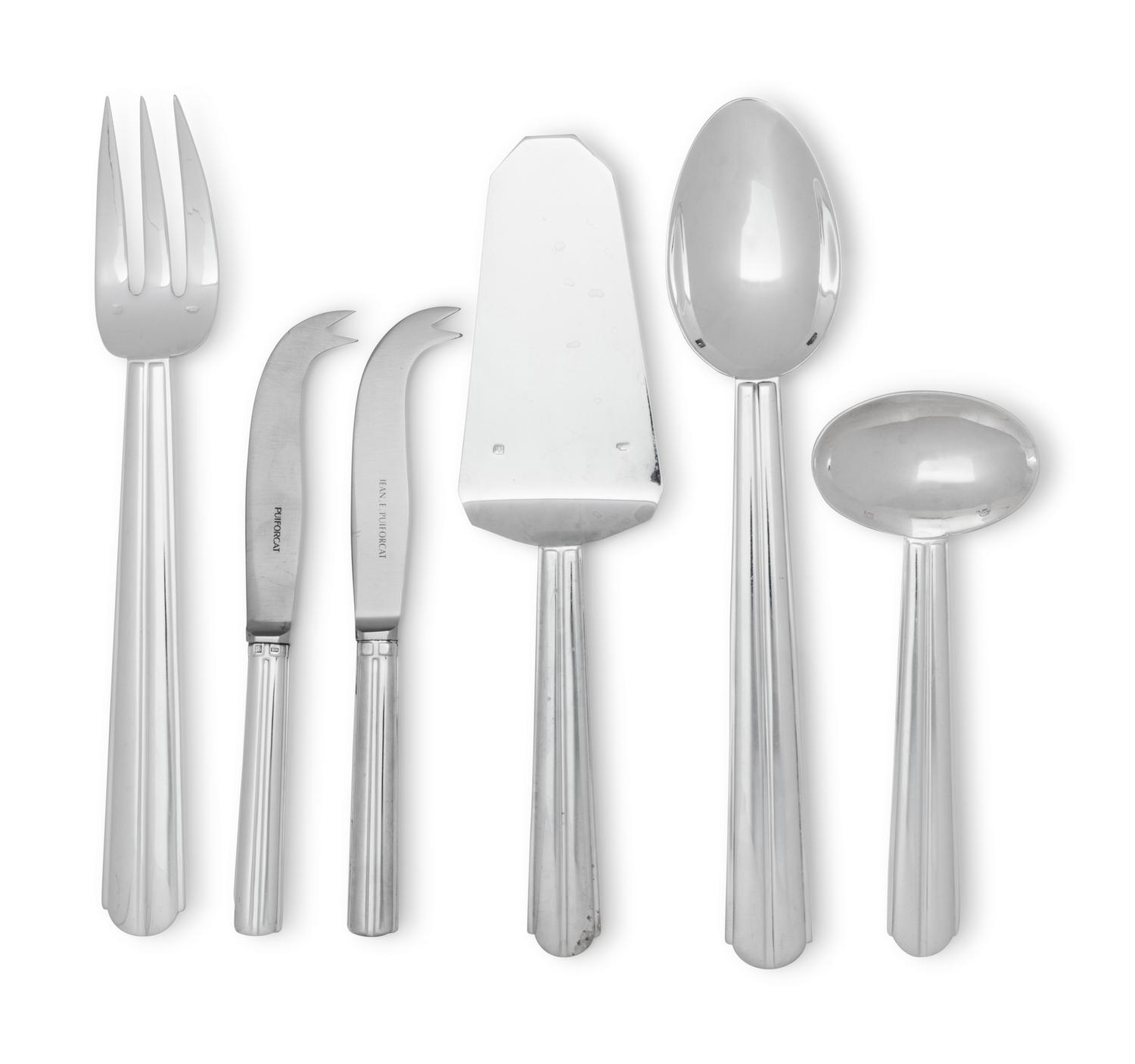A Puiforcat Chantaco Silver-Plate Flatware Service